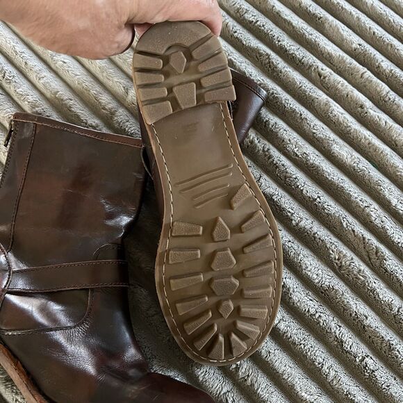 ROCKETDOG Leather Retro Style Ankle Boots With Buckles Brown Women US 9 M - Picture 6 of 16